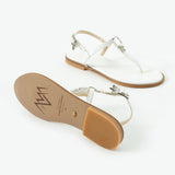 Maia Vega Crystal Slippers - White