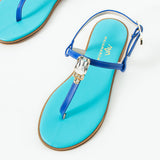 Maia Vega Crystal Sandals - Dark Blue