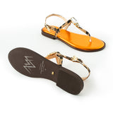 Maia Vega Crystal Sandals - Leo Orange