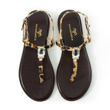 Maia Vega Crystal Sandals - Leopard