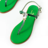 Maia Vega Crystal Sandals - Green