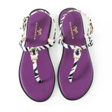 Maia Vega Crystal Sandals - Zebra Purple