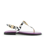 Maia Vega Crystal Sandals - Zebra Purple