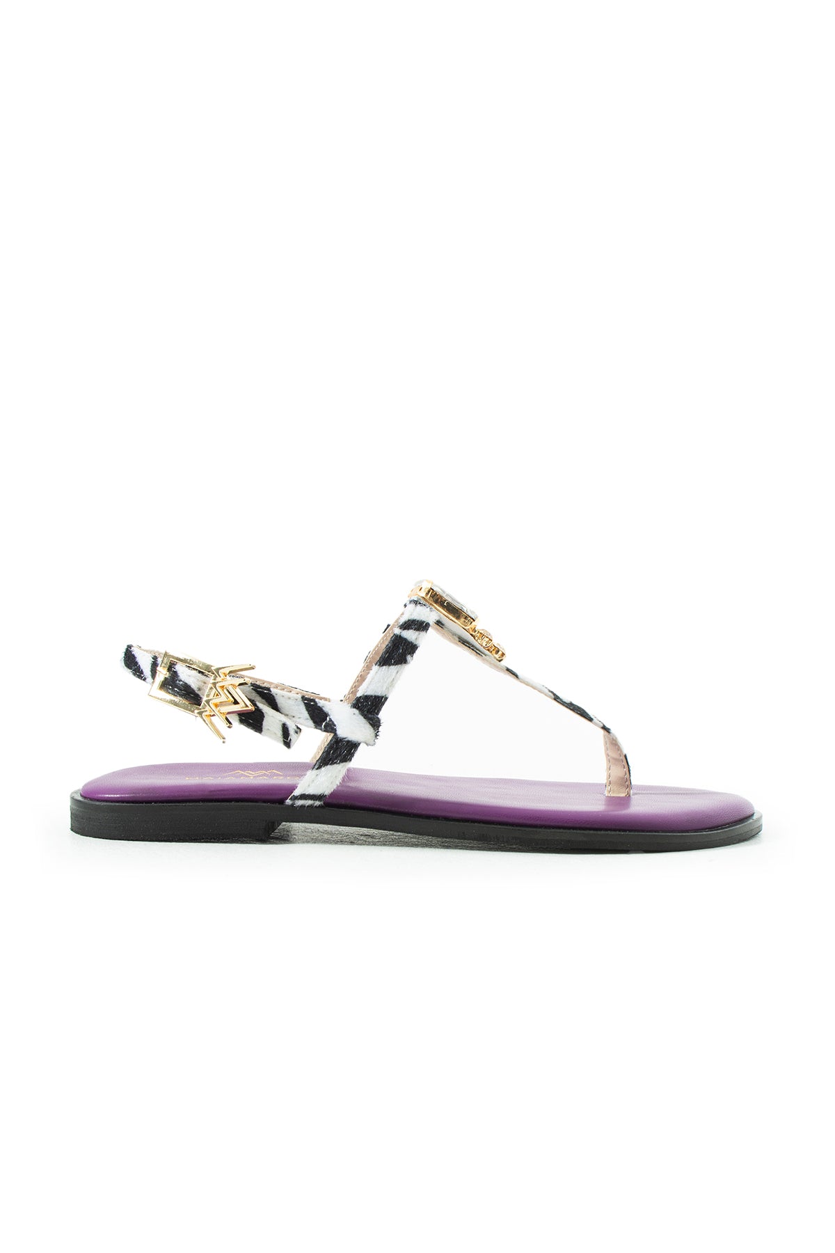 Maia Vega Crystal Sandals - Zebra Purple