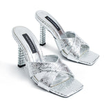 Saphira Mules - Silver