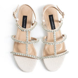 Tina Crystal Sandals - Beige