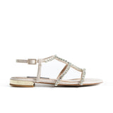 Tina Crystal Sandals - Beige