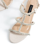 Tina Crystal Sandals - Beige